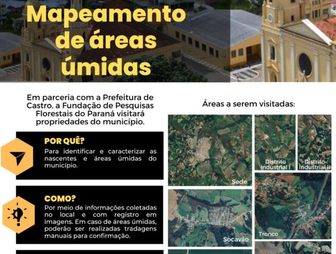 Projeto de mapeamento das áreas úmidas do município de Castro-PR.