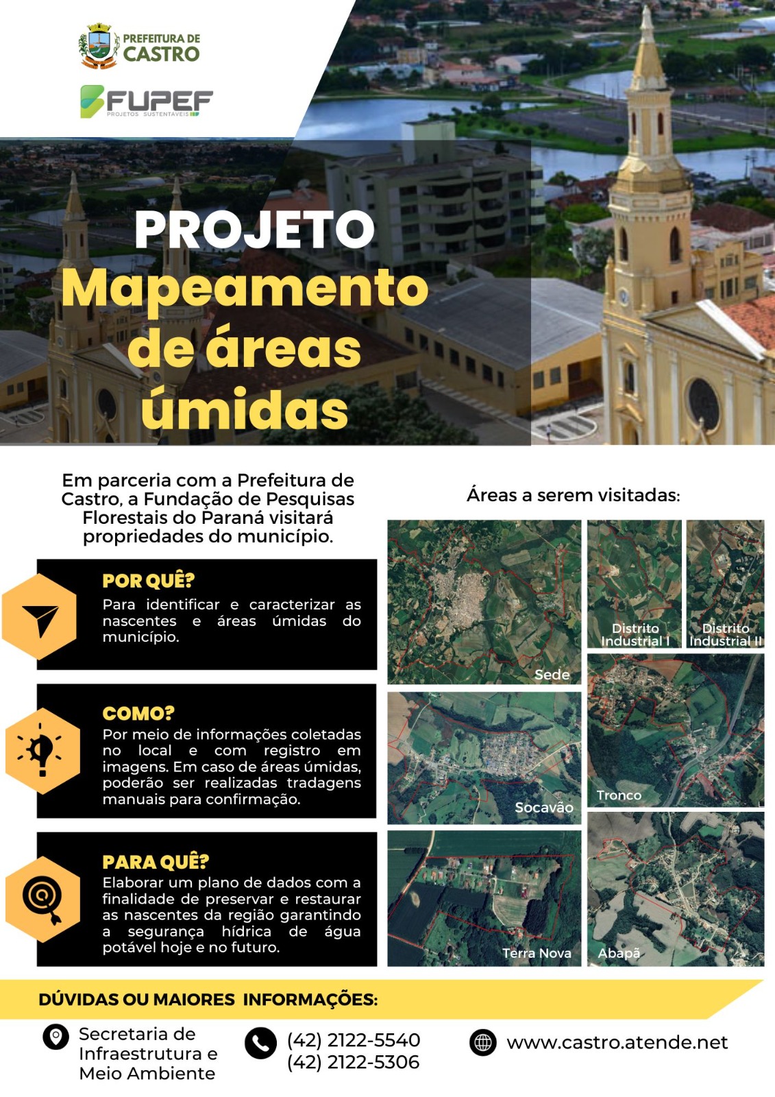 Projeto de mapeamento das áreas úmidas do município de Castro-PR.