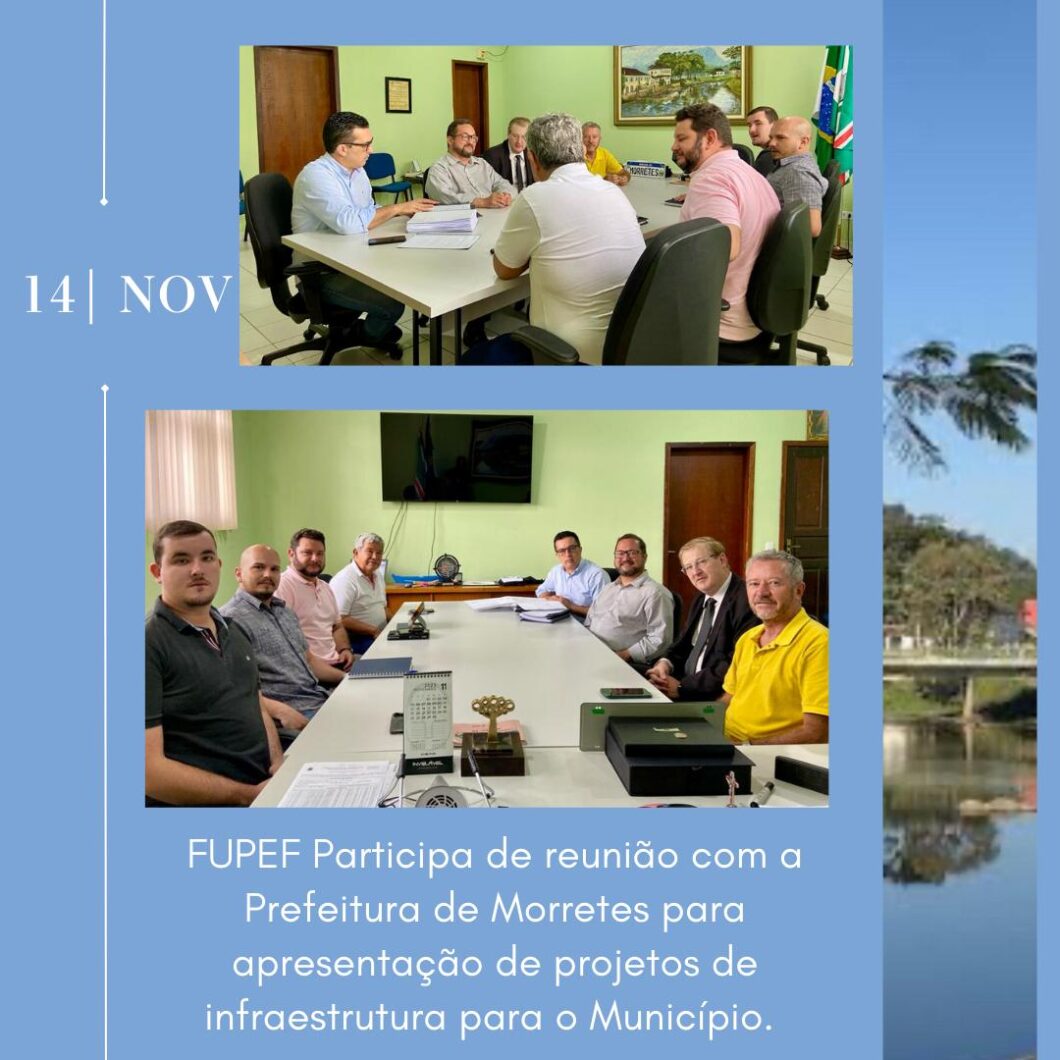 Reunião Técnica da Equipe da FUPEF na Prefeitura de Morretes sobre a viabilidade da liberação das obras de Pavimentação em Pavimento Rígido da Estrada da América.